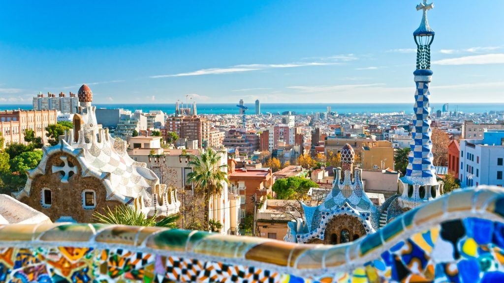 vues depuis le parc guell de gaudi