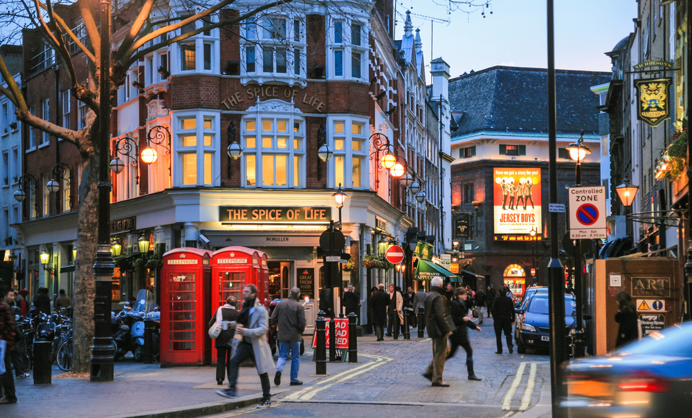 Le quartier de Soho à London