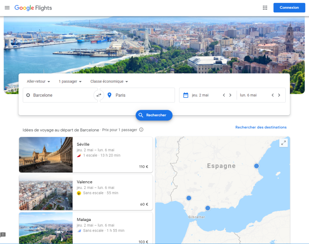 comparateur Google Flights